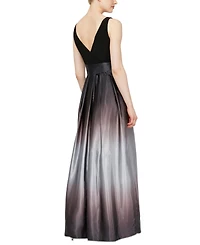 Sl Fashions Petite Ombre-Skirt Gown