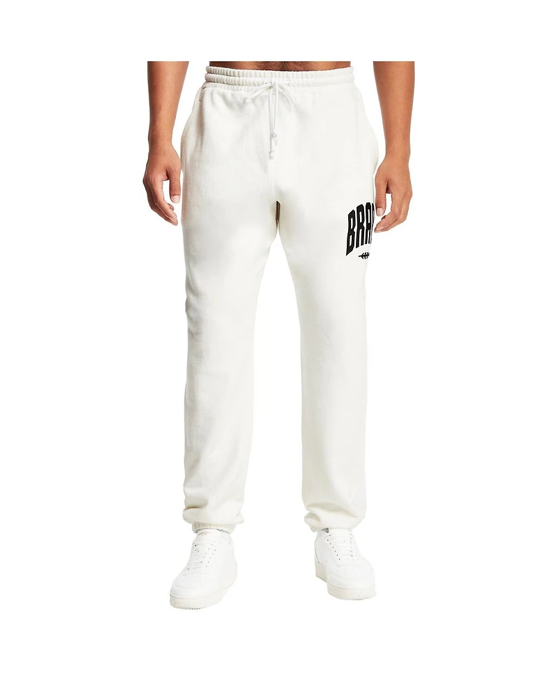 Men's Brady White Varsity Fleece Pants