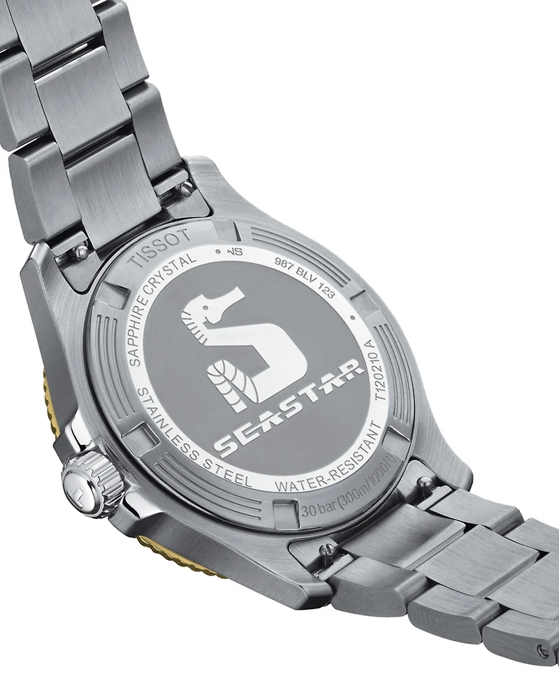 Tissot Unisex Seastar Silver-Tone Stainless Steel Bracelet Watch 36mm