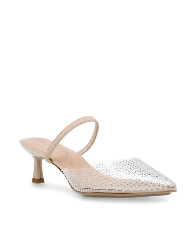 Anne Klein Women's Irie-c Crystal Embellished Kitten Heel Pumps