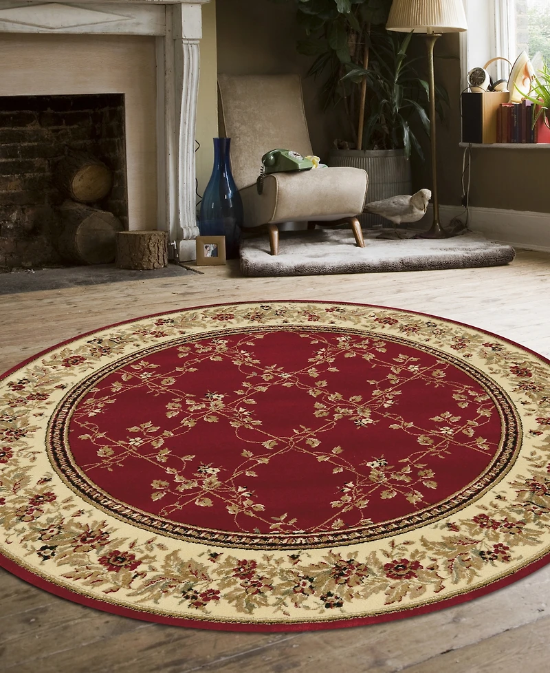 Closeout! Km Home Pesaro 1590 5'3" x 5'3" Round Area Rug