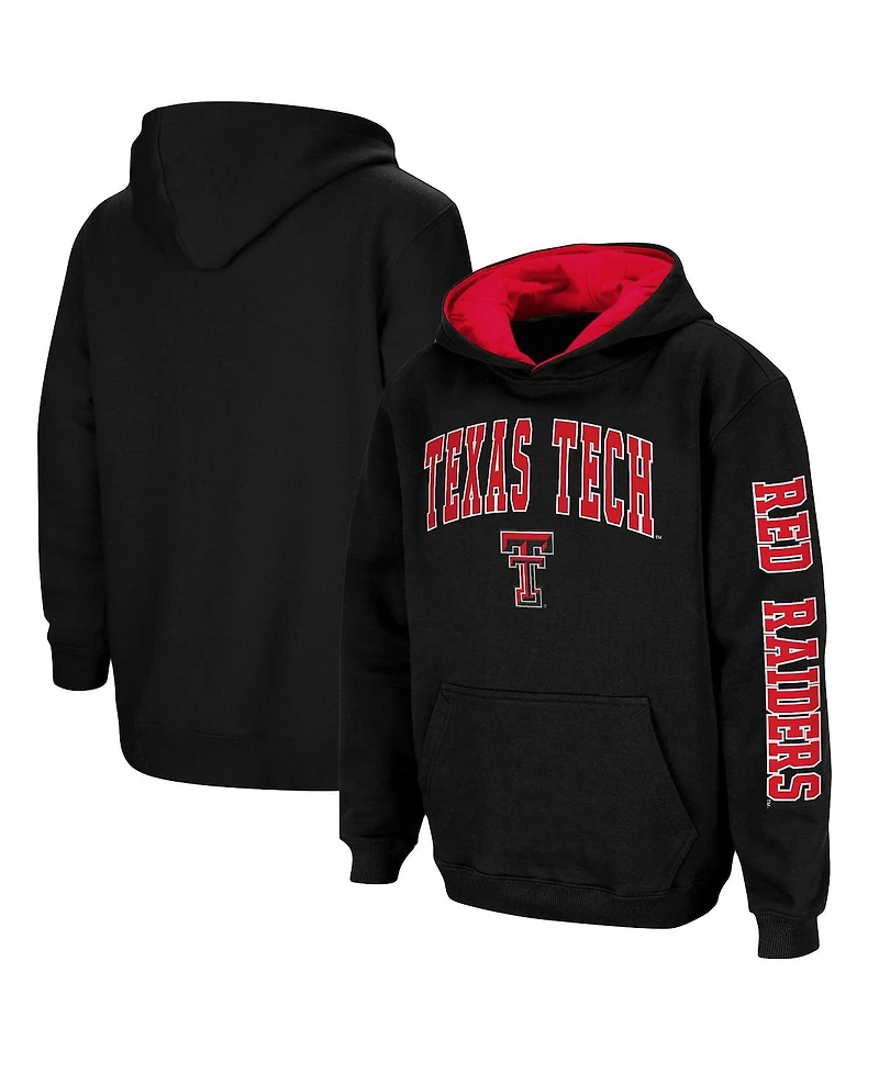 Big Boys Colosseum Black Texas Tech Red Raiders 2-Hit Team Pullover Hoodie