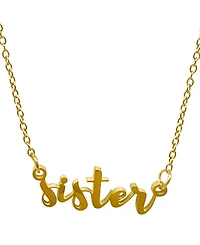Adornia Cursive Sister Necklace