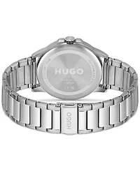 Hugo Boss Men's First Silver-Tone Stainless Steel Bracelet Watch 43mm