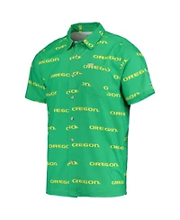 Men's Green Oregon Ducks Super Slack Tide Omni-Shade Button-Up Shirt