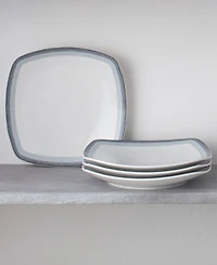 Noritake Colorscapes Layers Square Dinner Plate Set of 4, 10.75"
