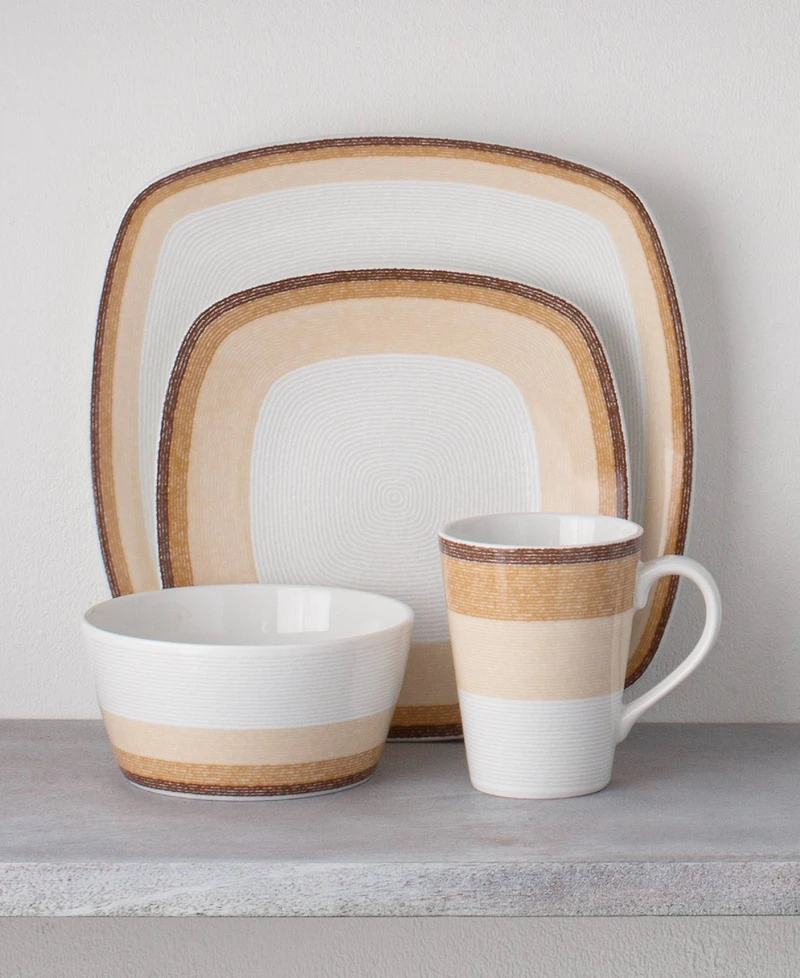 Noritake Colorscapes Desert Layers 4 Piece Square Place Setting