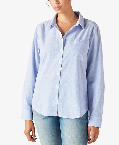 Lucky Brand Women's Cotton The Boyfriend Button-Down Shirt