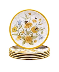 Certified International Bee Sweet Melamine Plate Set, 6 Piece