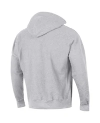 Men's Champion Heather Gray Miami Hurricanes Team Arch Reverse Weave Pullover Hoodie