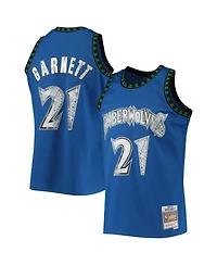 Men's Kevin Garnett Blue Minnesota Timberwolves 2003-04 Hardwood Classics 75th Anniversary Diamond Swingman Jersey