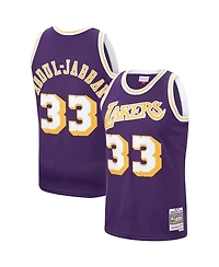 Men's Kareem Abdul-Jabbar Purple Los Angeles Lakers 1983-84 Hardwood Classics Swingman Jersey