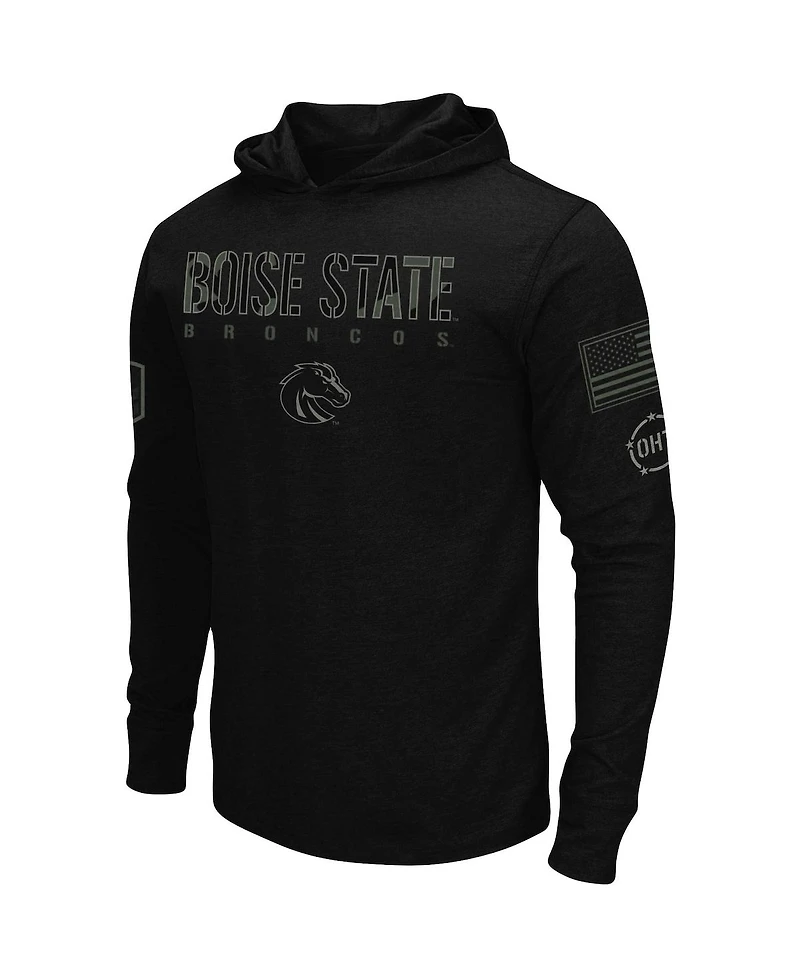 Men's Black Boise State Broncos Oht Military-Inspired Appreciation Hoodie Long Sleeve T-shirt
