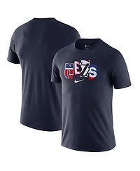 Men's Nike Navy Brooklyn Nets 2021/22 City Edition Essential Wordmark Collage T-shirt