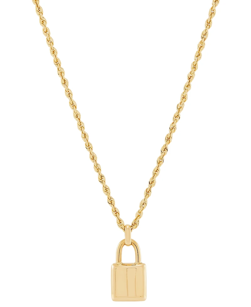 Padlock 18" Pendant Necklace in 10k Gold