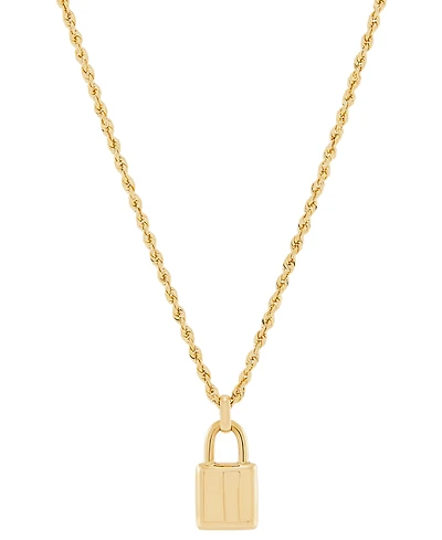 Padlock 18" Pendant Necklace in 10k Gold