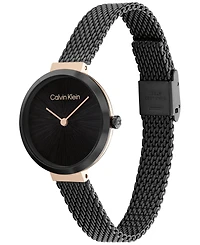 Calvin Klein Black Stainless Steel Mesh Bracelet Watch 28mm