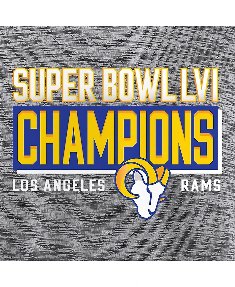 Men's Fanatics Gray Los Angeles Rams Super Bowl Lvi Champions Stacked Depth T-shirt