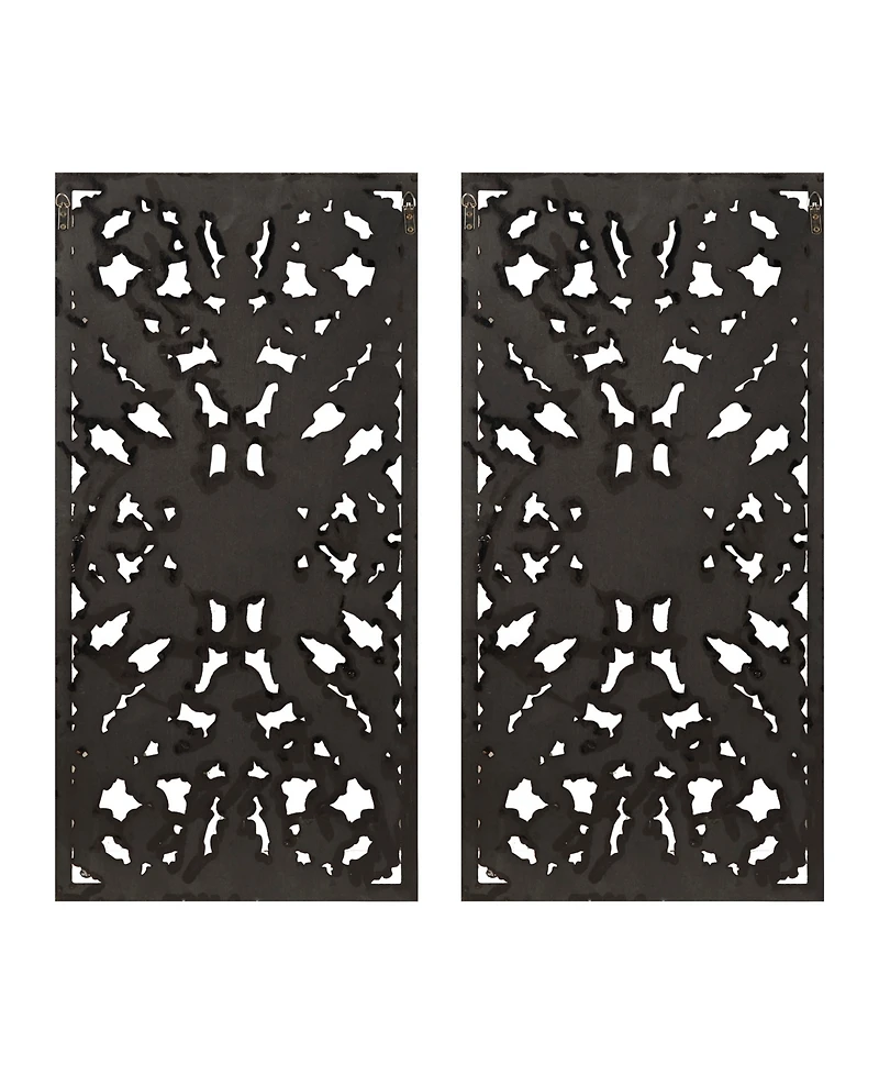 Madison Park Botanical Panel Carved Wall Set, 2 Piece