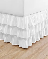 Betsey Johnson Solid Microfiber Ruffled Bedskirt