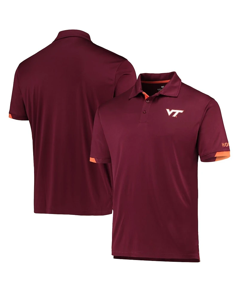 Men's Colosseum Maroon Virginia Tech Hokies Santry Polo