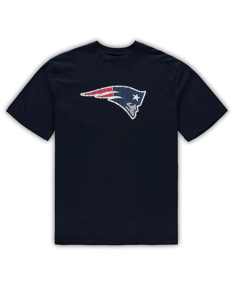 Men's Concepts Sport Navy, Heathered Charcoal New England Patriots Big and Tall T-shirt Shorts Set