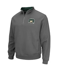 Men's Colosseum Charcoal Ohio Bobcats Tortugas Logo Quarter-Zip Jacket