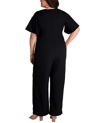 Kiyonna Plus Charisma Crepe Jumpsuit