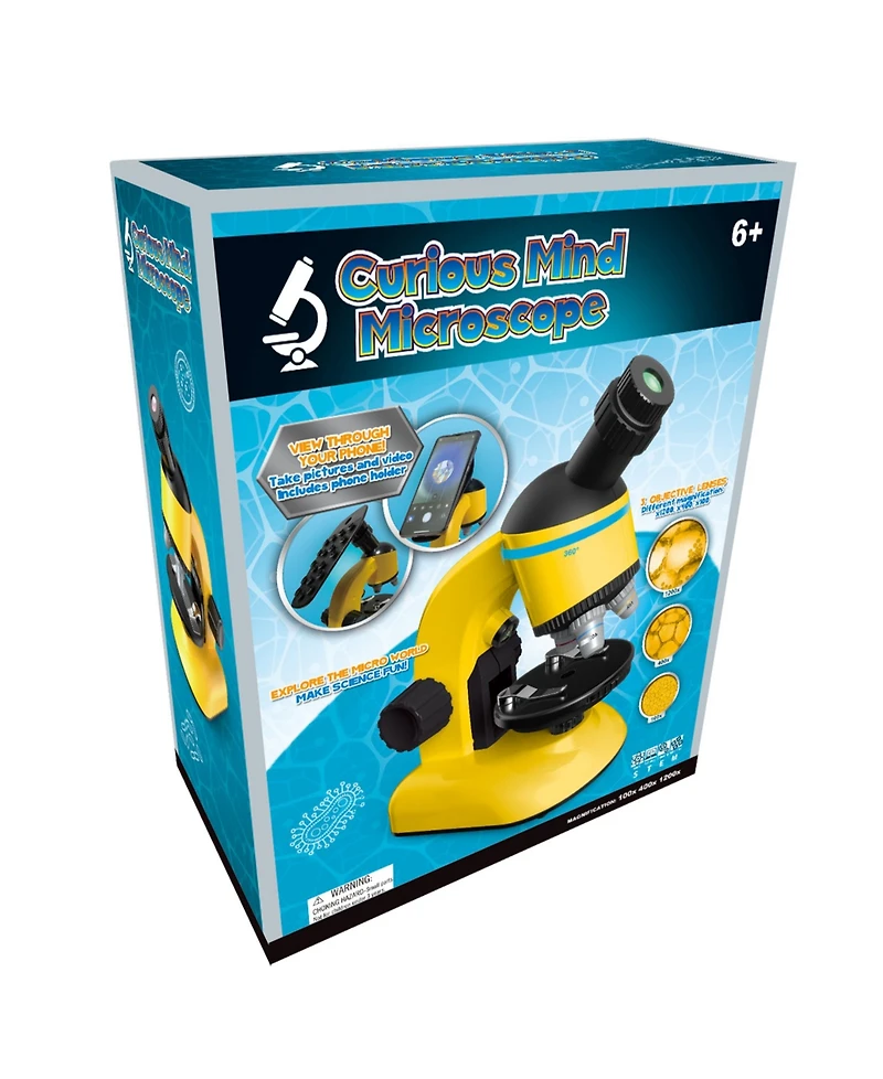 Curious Mind Children's Microscope Toy - View Through your Phone, 9 Piece