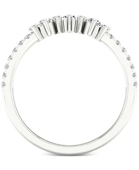 Diamond Baguette & Round Band (1/3 ct. t.w.) in 14k White Gold