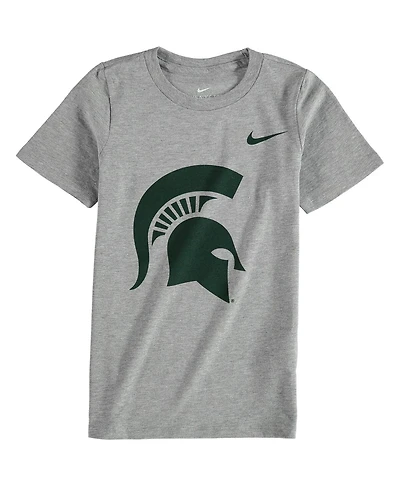 Preschool Boys and Girls Nike Charcoal Michigan State Spartans Logo T-shirt