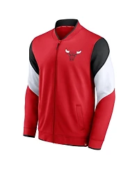 Men's Fanatics Red, Black Chicago Bulls League Best Performance Full-Zip Jacket