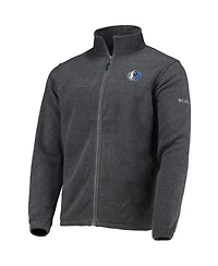 Men's Columbia Dallas Mavericks Heathered Charcoal Flanker Full-Zip Jacket