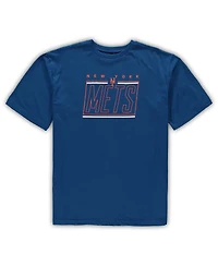 Men's Concepts Sport Royal, Heathered Charcoal New York Mets Big and Tall T-shirt Shorts Sleep Set