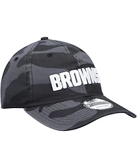 Men's New Era Charcoal Cleveland Browns Camo Core Classic 2.0 9Twenty Adjustable Hat
