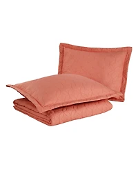 Laura Ashley Solid Cotton Reversible 3-Pc. Quilt Set, King