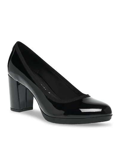 Anne Klein Women's Castana Round Toe Block Heel Pumps