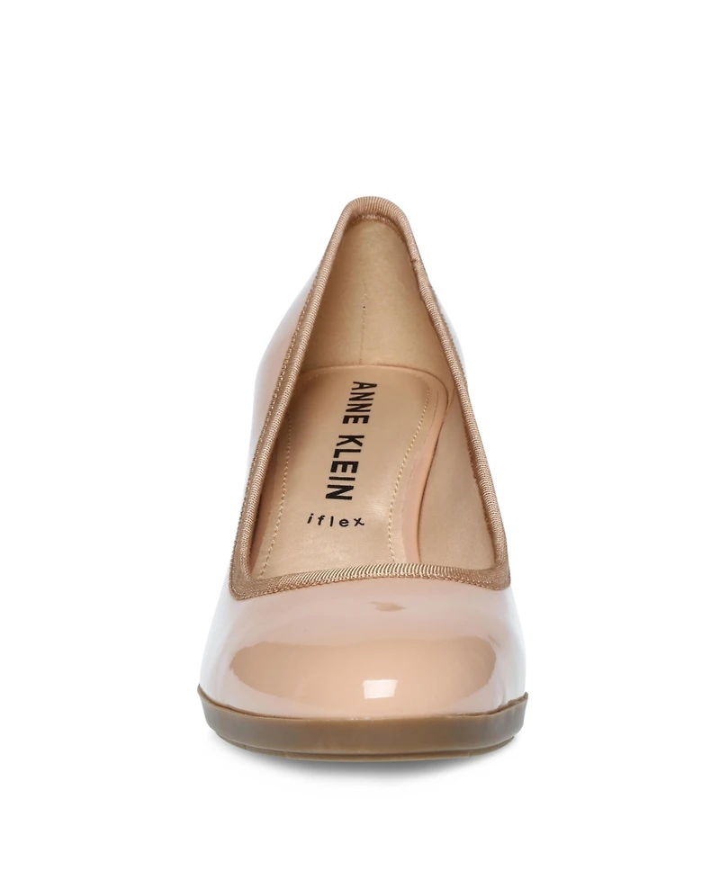 Anne Klein Women's Castana Round Toe Block Heel Pumps