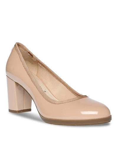 Anne Klein Women's Castana Round Toe Block Heel Pumps