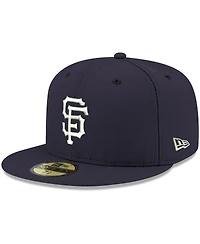 Men's Navy San Francisco Giants Logo White 59FIFTY Fitted Hat