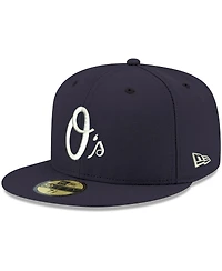 Men's Navy Baltimore Orioles Logo White 59FIFTY Fitted Hat