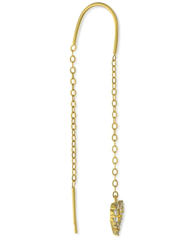 Giani Bernini Cubic Zirconia Heart Threader Earrings, Created for Macy's