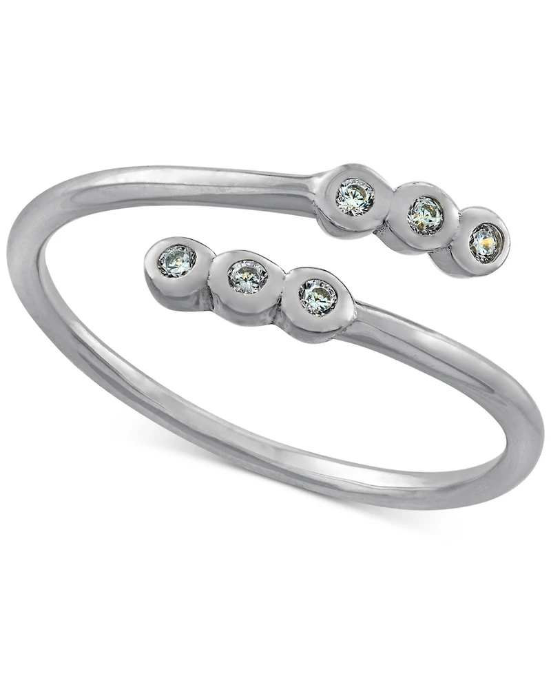 Giani Bernini Cubic Zirconia Bezel Bypass Ring, Created for Macy's