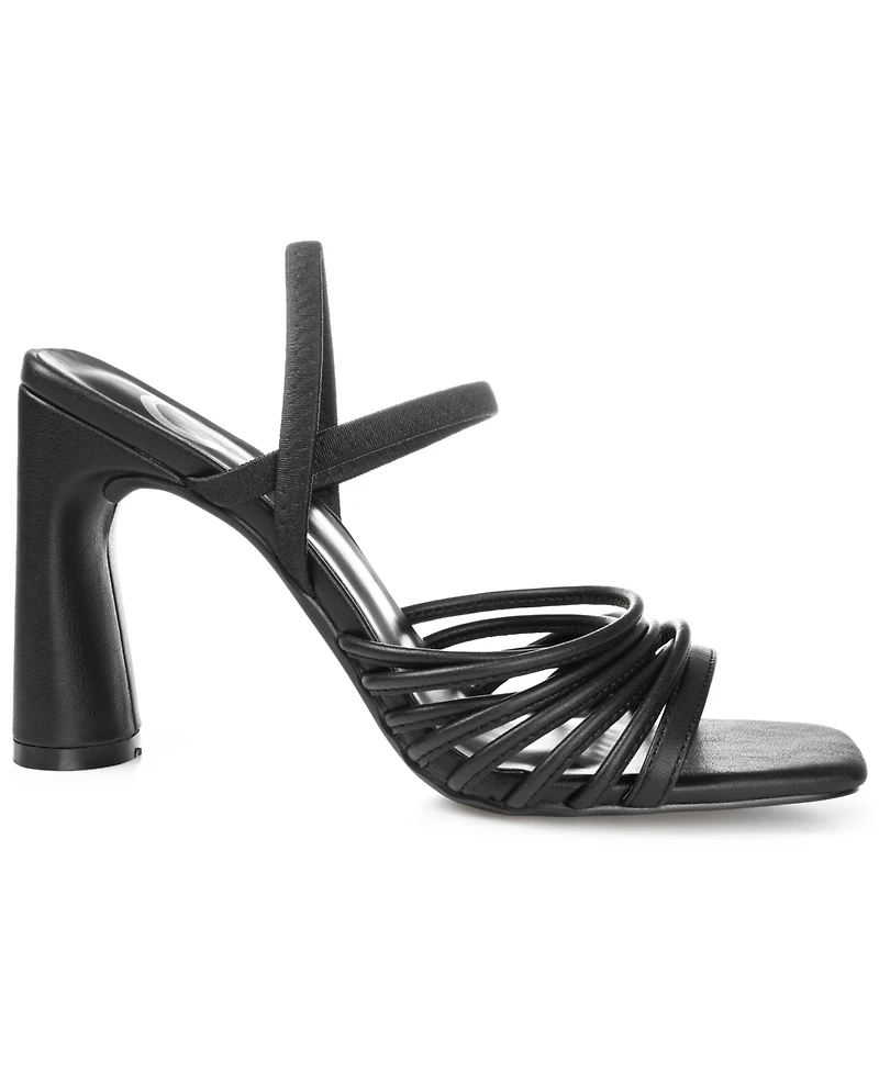 Journee Collection Women's Hera Strappy Block Heel Dress Sandals