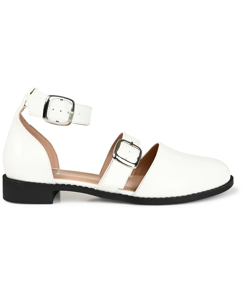 Journee Collection Women's Constance Double Buckle Flats