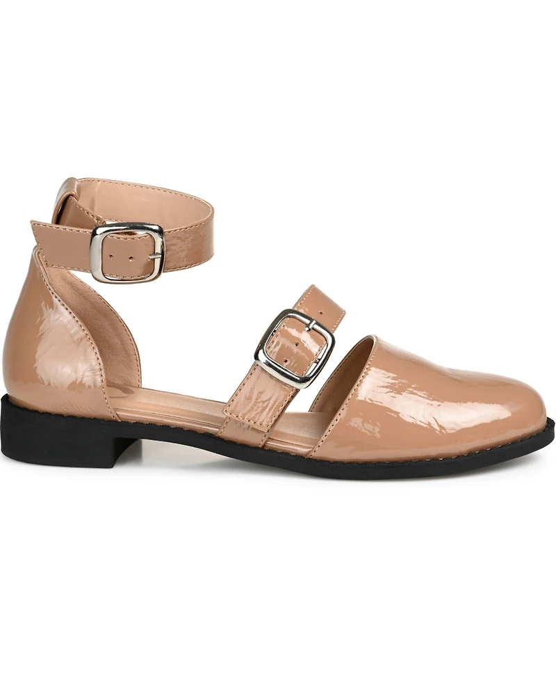 Journee Collection Women's Constance Double Buckle Flats