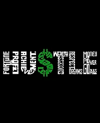Men's Word Art Long Sleeve Hustle T-shirt