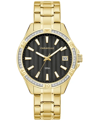 Caravelle designed by Bulova Women's Gold Tone Stainless Steel Bracelet Watch 36mm
