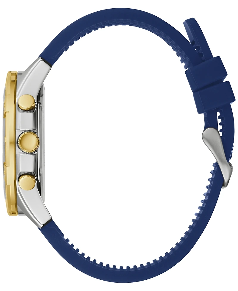 Caravelle designed by Bulova Men's Chronograph Blue Silicone Strap Watch 44mm