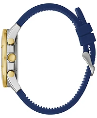 Caravelle designed by Bulova Men's Chronograph Blue Silicone Strap Watch 44mm